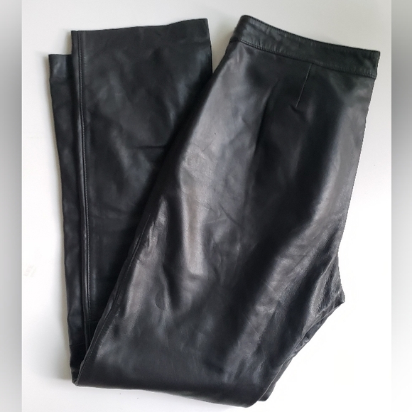 Icone | Straight-leg Leather Pants - Picture 5 of 11